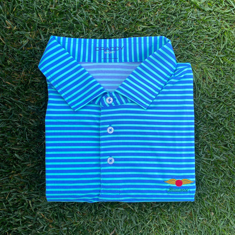 Green and Blue Stripe Polo by B. Draddy Sport