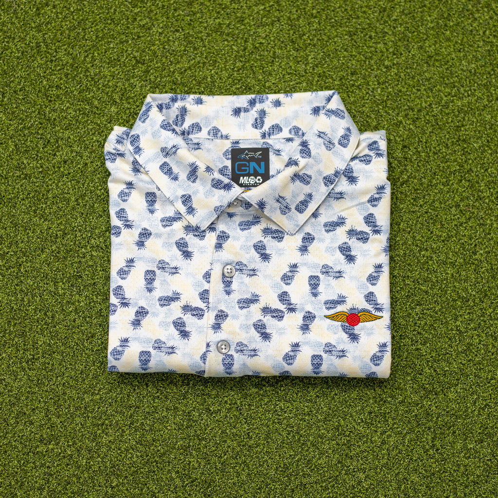 Greg Norman Pineapple Print Polo Members Only