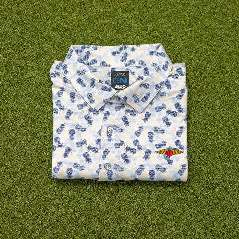 Greg Norman Pineapple Print Polo Members Only