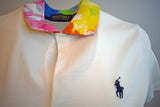 Ladies Printed Collar S/S Polo by RLX