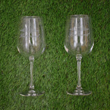 Set of 2 All Purpose Wine Glasses by Sterling Cut Glass